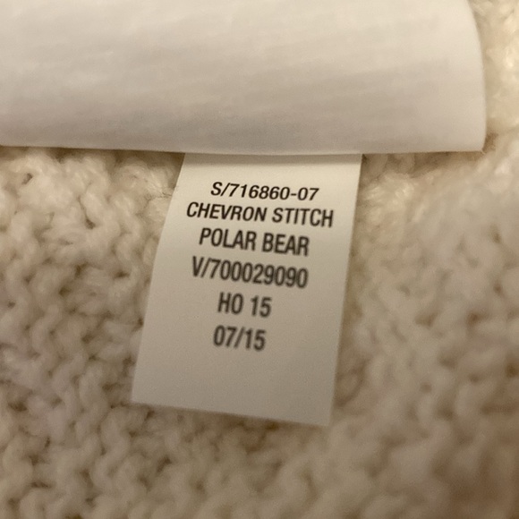 Old Navy chevron stitch polar bear off white womens sweater XXL cozy fireside - Picture 5 of 8